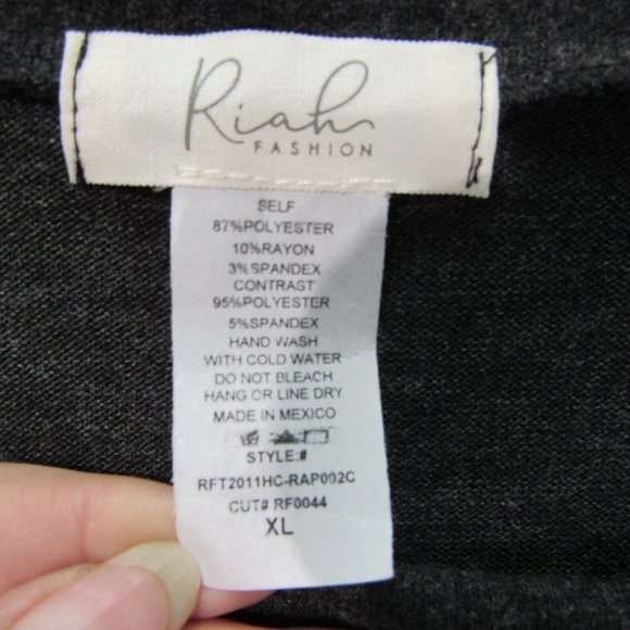 Riah Fashion Womens Long sleeve Top Size XL animal - Picture 3 of 4